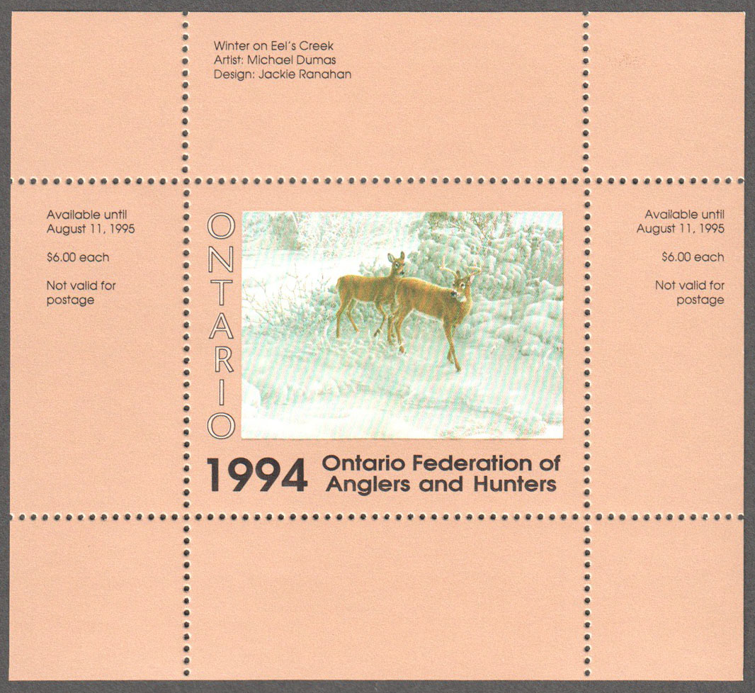 Canada Van Dam OW2 MNH (B7-16a)(P411) - Click Image to Close